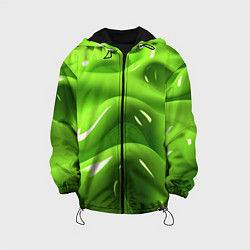 Куртка с капюшоном детская Зеленая слизь, цвет: 3D-черный