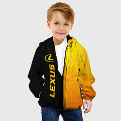 Куртка с капюшоном детская Lexus - gold gradient: по-вертикали, цвет: 3D-черный — фото 2