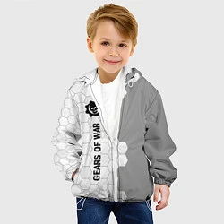 Куртка с капюшоном детская Gears of War glitch на светлом фоне: по-вертикали, цвет: 3D-белый — фото 2
