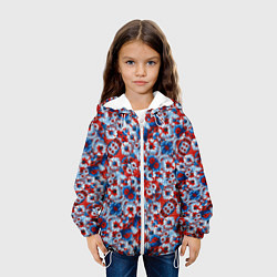 Куртка с капюшоном детская Цветы России, цвет: 3D-белый — фото 2