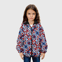 Куртка с капюшоном детская Цветы России, цвет: 3D-черный — фото 2