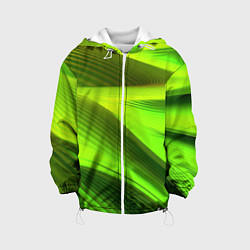 Куртка с капюшоном детская Светлый зеленый абстрактный фон, цвет: 3D-белый