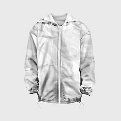 Куртка с капюшоном детская Мятая бумага - текстура, цвет: 3D-белый