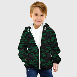 Куртка с капюшоном детская Точечный камуфляжный узор Spot camouflage pattern, цвет: 3D-белый — фото 2