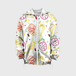 Куртка с капюшоном детская Вкусности, цвет: 3D-белый
