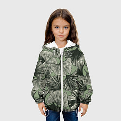 Куртка с капюшоном детская Big leaves, цвет: 3D-белый — фото 2