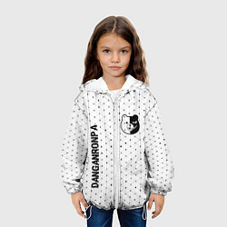Куртка с капюшоном детская Danganronpa glitch на светлом фоне: надпись, симво, цвет: 3D-белый — фото 2