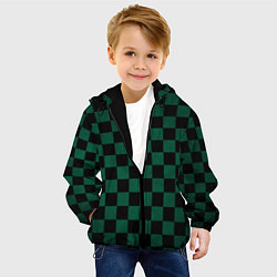 Куртка с капюшоном детская Паттерн Танджиро Камадо, цвет: 3D-черный — фото 2