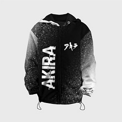 Куртка с капюшоном детская Akira glitch на темном фоне: надпись, символ, цвет: 3D-черный