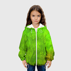 Куртка с капюшоном детская Зелёная фантазия, цвет: 3D-белый — фото 2