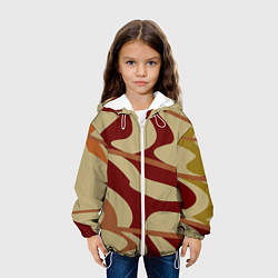 Куртка с капюшоном детская Камуфляжные паттерн, цвет: 3D-белый — фото 2