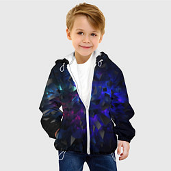 Куртка с капюшоном детская Обломки камней, цвет: 3D-белый — фото 2