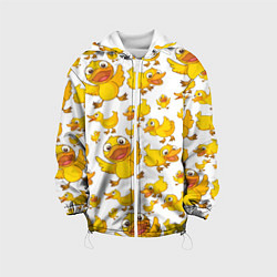 Куртка с капюшоном детская Yellow ducklings, цвет: 3D-белый