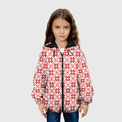 Куртка с капюшоном детская Алатырь - славянский символ, цвет: 3D-черный — фото 2