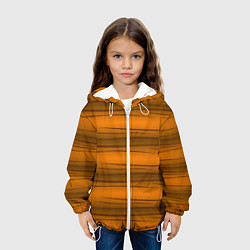 Куртка с капюшоном детская Текстура бревна горизонтальные, цвет: 3D-белый — фото 2