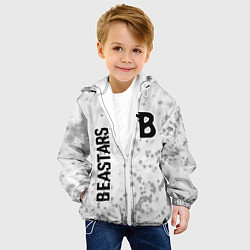 Куртка с капюшоном детская Beastars glitch на светлом фоне: надпись, символ, цвет: 3D-белый — фото 2