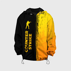 Куртка с капюшоном детская Counter Strike - gold gradient: по-вертикали, цвет: 3D-черный