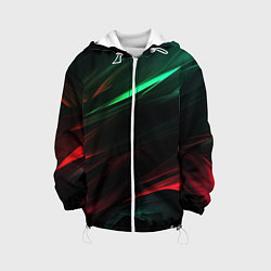 Куртка с капюшоном детская Dark red and green, цвет: 3D-белый