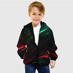 Куртка с капюшоном детская Dark red and green, цвет: 3D-черный — фото 2