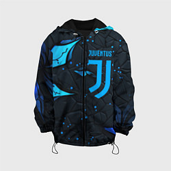 Куртка с капюшоном детская Juventus abstract blue logo, цвет: 3D-черный