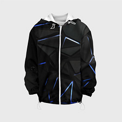 Детская куртка Black texture neon line