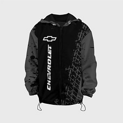 Куртка с капюшоном детская Chevrolet speed на темном фоне со следами шин: по-, цвет: 3D-черный