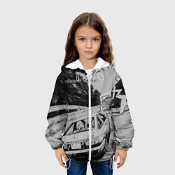 Куртка с капюшоном детская Тойота ae 86 - Инициал ди, цвет: 3D-белый — фото 2