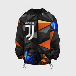 Куртка с капюшоном детская Juventus orange black style, цвет: 3D-черный