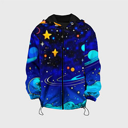Детская куртка Мультяшный космос темно-синий