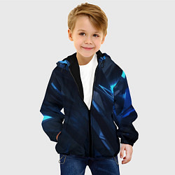 Куртка с капюшоном детская Синяя безгранность, цвет: 3D-черный — фото 2