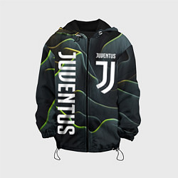 Куртка с капюшоном детская Juventus dark green logo, цвет: 3D-черный