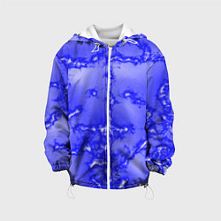 Куртка с капюшоном детская Темно-синий мотив, цвет: 3D-белый