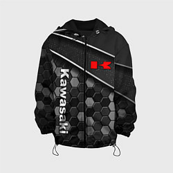 Куртка с капюшоном детская Kawasaki - технологическая, цвет: 3D-черный