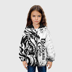 Куртка с капюшоном детская Балдурс гейт 3 - дракон, цвет: 3D-черный — фото 2