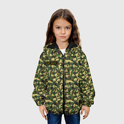 Куртка с капюшоном детская Камуфляж флора - Алексей, цвет: 3D-черный — фото 2