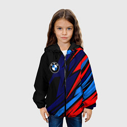 Куртка с капюшоном детская BMW - m colors and black, цвет: 3D-черный — фото 2