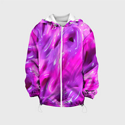 Куртка с капюшоном детская Розовая слизь, цвет: 3D-белый