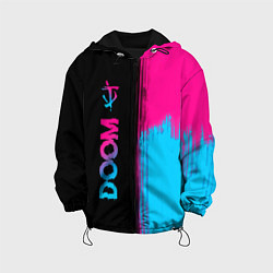 Куртка с капюшоном детская Doom - neon gradient: по-вертикали, цвет: 3D-черный