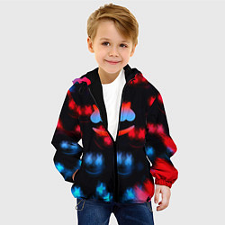 Куртка с капюшоном детская Marshmello skibidi dob dob, цвет: 3D-черный — фото 2