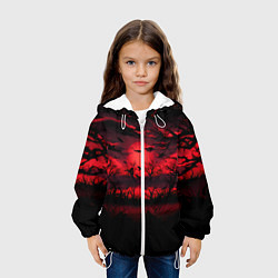 Куртка с капюшоном детская Стая ворон, цвет: 3D-белый — фото 2