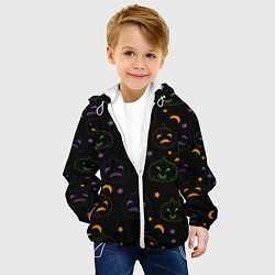 Куртка с капюшоном детская Тыквы яркие, цвет: 3D-белый — фото 2