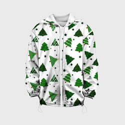 Детская куртка Узор с зелеными елочками