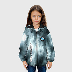 Куртка с капюшоном детская Bmw смок текстура, цвет: 3D-черный — фото 2