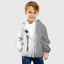 Куртка с капюшоном детская Poppy Playtime glitch на светлом фоне: по-вертикал, цвет: 3D-белый — фото 2