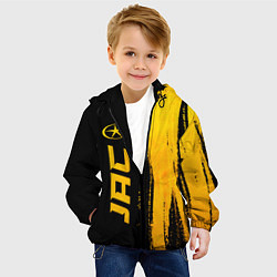 Куртка с капюшоном детская JAC - gold gradient по-вертикали, цвет: 3D-черный — фото 2
