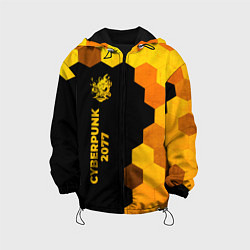 Детская куртка Cyberpunk 2077 - gold gradient по-вертикали