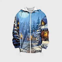 Детская куртка Новогодний зимний городок