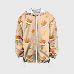 Детская куртка Лисички с листьями