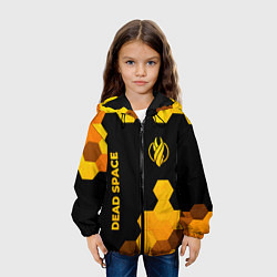 Куртка с капюшоном детская Dead Space - gold gradient вертикально, цвет: 3D-черный — фото 2