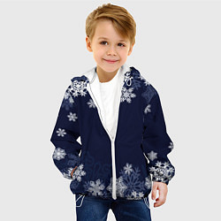 Куртка с капюшоном детская Воздушные снежинки, цвет: 3D-белый — фото 2